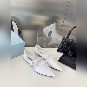 Новые весенние балетки Prada с открытым носком Логотип Prada укра