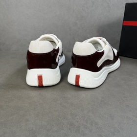 Оригинальные кроссовки PRADA, Prada, импортная кожа с глянцевым п
