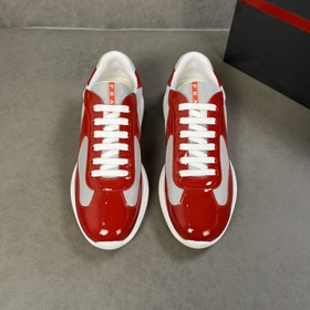 Оригинальные кроссовки PRADA, Prada, импортная кожа с глянцевым п