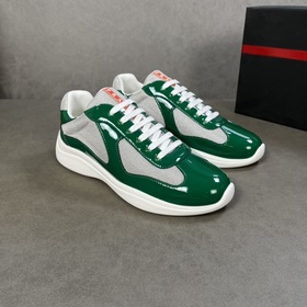 Оригинальные кроссовки PRADA, Prada, импортная кожа с глянцевым п