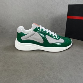 Оригинальные кроссовки PRADA, Prada, импортная кожа с глянцевым п