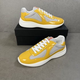 Оригинальные кроссовки PRADA, Prada, импортная кожа с глянцевым п