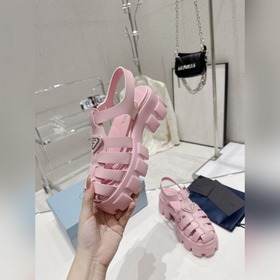 Новейшие три цвета Prada Piggyback Sawtooth Roman Braided Thick S
