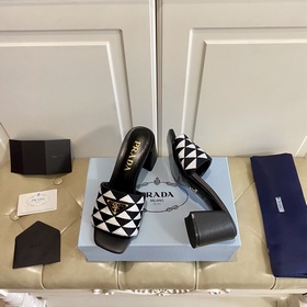 Новые цвета серии PRADA, оригинальная ткань, овечья кожа, каблук 