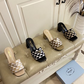 Новые цвета серии PRADA, оригинальная ткань, овечья кожа, каблук