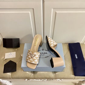 Новые цвета серии PRADA, оригинальная ткань, овечья кожа, каблук 