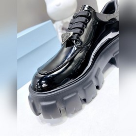 Высшая версия Новая модель Prada из черной кожи теленка с открыт