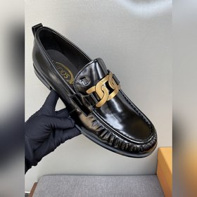 Оригинальное качество Tods. Кожаные туфли Tods. Новая модель, син