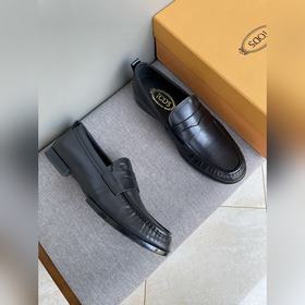 Оригинальное качество Tods. Кожаные туфли Tods. Новая модель, син
