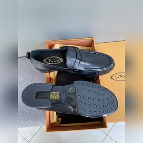 Оригинальное качество Tods. Кожаные туфли Tods. Новая модель, син