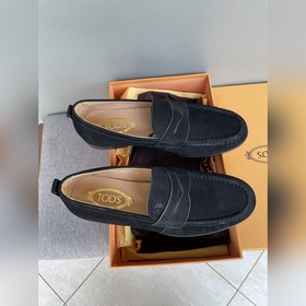Оригинальное качество Tods. Кожаные туфли Tods. Новая модель, син