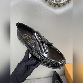 Оригинальное качество Tods. Кожаные туфли Tods. Новая модель, син