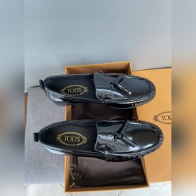Оригинальное качество Tods. Кожаные туфли Tods. Новая модель, син