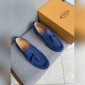 Оригинальное качество Tods. Кожаные туфли Tods. Новая модель, син