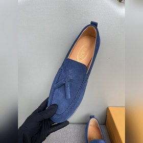 Оригинальное качество Tods. Кожаные туфли Tods. Новая модель, син