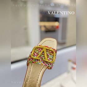 / Valentino  Новые тапочки  ◆ Материал： ручная работа, сплошная