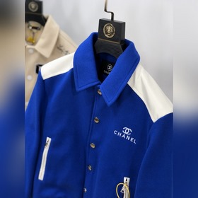 Chanel Осень-зима Новая модель мужской куртка из шерстяного твила