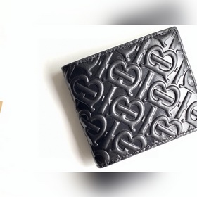 Кошелек Burberry TB с тисненым логотипом из кожи с двумя отделени