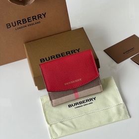 Кожаный кошелек Burberry House с клетчатым узором 【B家】 Оригинальн