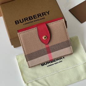 Кожаный кошелек Burberry House с клетчатым узором 【B家】 Оригинальн