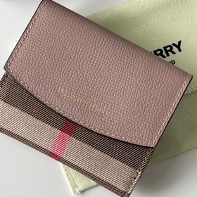 Кожаный кошелек Burberry House с клетчатым узором 【B家】 Оригинальн