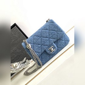 23p Chanel Camellia Denim Square Wallet Серебристый цвет Chanel д