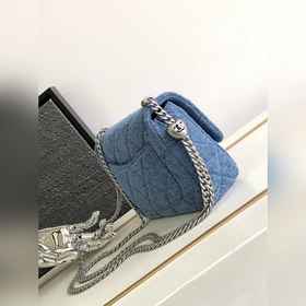 23p Chanel Camellia Denim Square Wallet Серебристый цвет Chanel д