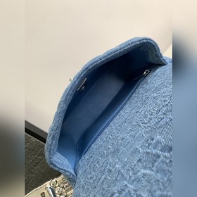 23p Chanel Camellia Denim Square Wallet Серебристый цвет Chanel д