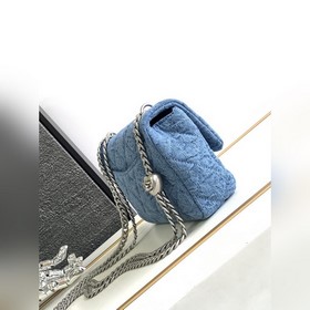 23p Chanel Camellia Denim Square Wallet Серебристый цвет Chanel д