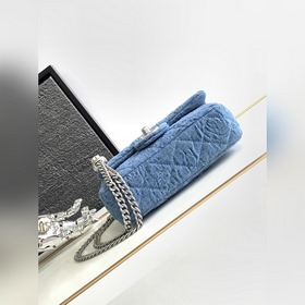 23p Chanel Camellia Denim Square Wallet Серебристый цвет Chanel д