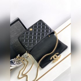 24 см, большой логотип Chanel 23p с большой золотой застежкой Cha