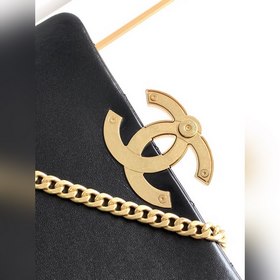 24 см, большой логотип Chanel 23p с большой золотой застежкой Cha