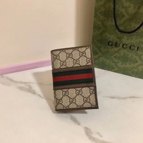 Новый паспортный чехол! Бежевый/черный GG Supreme Canvas, экологи