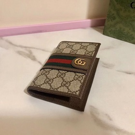 Новый паспортный чехол! Бежевый/черный GG Supreme Canvas, экологи