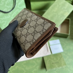 Новый чехол для костюма из ткани GG Supreme с кожаной окантовкой 
