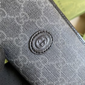 Новый чехол для костюма из ткани GG Supreme с кожаной окантовкой