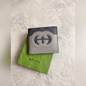 Новейший мужской кошелек Gucci с ажурными двойными G-образными де