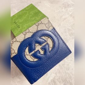Новейший мужской кошелек Gucci с ажурными двойными G-образными де