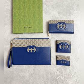Новейший мужской кошелек Gucci с ажурными двойными G-образными де