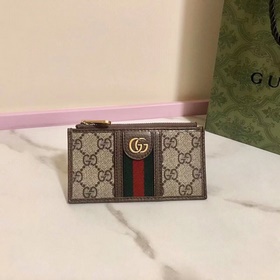 Новейший кожаный чехол для карт! Бежевый/черный GG Supreme Canvas