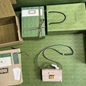 Мини-сумка Padlock из серии Super Double G. Уникальный узор Super