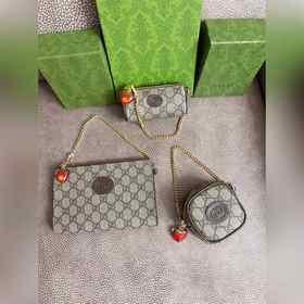 Новинка от Gucci — мини-сумочка с красным краем и красным кожаным