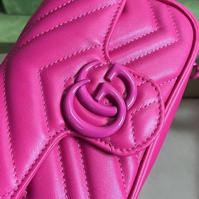 GG Marmont Chain Macaron серия мини-сумочка розового цвета с брел