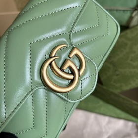 GG Marmont Chain Macaron серия мини-сумочка светло-зеленого цвета