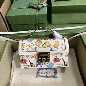 Мини-сумка с замком в стиле Gucci с принтом животных, модель AABU