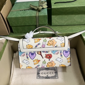 Мини-сумка с замком в стиле Gucci с принтом животных, модель AABU