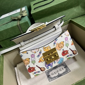 Мини-сумка с замком в стиле Gucci с принтом животных, модель AABU