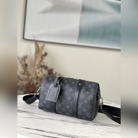 Высококачественная сумка Keepall M45936 в классическом стиле. Бок