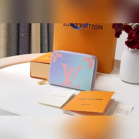 Специальная версия кошелька на молнии Изготовлен из кожи Monogram