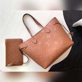 Высококачественная сумка Neverfull среднего размера из натурально